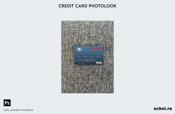 цифровая загрузка Германии Deka Bank Visa, фотоизображение, передний шаблон